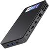 Mele Overclock X2 Mini PC Twin Lake N150 (fino a 3,6 GHz) Micro PC 16GB DDR4 512GB di memoria Computer desktop compatti con 2 porte HDMI 4K a 60 Hz, USB-C, supporto VESA per casa/ufficio