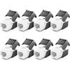 deleyCON Modulo Keystone Jack CAT6A (Set da 8 Pezzi) - Presa RJ45 a LSA, 10 Gbit/s, 500 MHz, T568A/T568B, AWG 22-26 UTP - Plastica - per Patch Panel, Presa di Rete