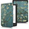 DINGGUAGUA Custodia per Pocketbook Verse ‎PB629 /Verse Pro PB634 e-Book Reader 6 Pollici eCarta Tablet,Folio-Cover con Auto Sveglia/Sonno,Fiore