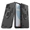 MaiJin Compatibile con OPPO Realme C21 Cover, Custodia Armor Anello Cavalletto (Funziona con il Supporto Magnetico per Auto) Case Paraurti (Nero)