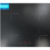 AURAKICH Piano cottura a induzione, 60 cm, autosufficiente, 4 zone, piastra di cottura a induzione con vetro antigraffio e raschietto in vetroceramica, 2 booster, 7000 W, controllo touch