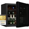 Exquisit Refrigeratore vino WS1-12-GT-030G nero | capacità utile 43 l | nero | raffreddamento | vino | griglia per bottiglie