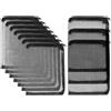 GYWHOOFT 10 sacchetti filtro per acquario, sacchetto filtro a rete con chiusura lampo, sacchetto filtro riutilizzabile per carbone attivo, nero con chiusura lampo (10 x 10 cm)