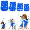 Zunea Dog raffreddamento gilet per cani piccoli, medi e grandi traspirante Chill Out Cool Jacket estate morbido anti calore Swamp Cooler Coat per escursionismo da allenamento blu XS