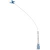 Fauhapyway Bacchetta elettrica ricaricabile per gatti con ventosa, manico lungo 55 cm, ricarica di tipo C, rotazione a 360°, mani libere (B)