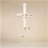 RHRQuality Krabpaal voor grote katten - Maine Coon Tower Crown - 240 tot 260 cm Hoog - Met Extra Dikke 20 cm Sisalpalen - Crème