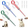 Ehanfus 3 Pezzi Animali Medici Dispenser, Dispensatore Pillole Animali, Spara Pillole Gatto, Siringa Riutilizzabile Cani Gatti, Farmaci Facile Usare Pulire (Modello A)