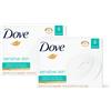 Dove Bar Soap, Sensitive Skin Unscented, 4 oz., 8 bar (confezione da 2)