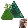 Generico Nature Triangle Shampoo Bar, Nature Seven Green Soap Shampoo, shampoo solido naturale a base di erbe, cura detergente e nutriente delicato per capelli dall'aspetto sano