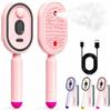 Generico Electric Spray Air Cushion Massage Comb, Electric Steam Brush For Hair, Rechargeable Detangling Scalp Massage Brush, Hair Brush With Water Spray (Pink)
