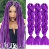 JIAMEISI Jumbo, extension per capelli intrecciati (viola, 61 cm/24 pollici (confezione da 3)