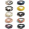DRESHOW 10 Pezzi Fascia per Capelli Annata Fiore Stampato Criss Cross Annodato Fascia Elastica Turbante Fasce Yoga Testa Contorta Carino Accessori Capelli per Donna e Ragazza