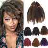 S-noilite 6Pcs Estensione dei capelli ricci Treccia di capelli Kinky Crochet Kinky Twist Hair Extensions 27cm,240g - Mix nero caffè marrone
