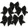 HMFSJYCR Fermagli per capelli con grande fiocco nero con paillettes scintillanti clip a coccodrillo per donne ragazze accessori per capelli alla moda per feste concerti street style regalo
