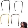 ZEACCT 4 Fasce Quadrate Marroni, Fascia Quadrata in Plastica, Fascia Riccia Quadrata, Strumento Fissaggio per Acconciature Adatto Donne E Ragazze - Marrone Chiaro, Grigio, Marrone, Nero