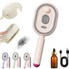 Generico Electric Spray & Massage Hair Brush, Electric Spray Air Cushion Massage Comb, Self-Cleaning Anti-Tangle Steam Massage Comb, Anti-Frizz Hydrating Hair Brush for Dry Frizzy, Damaged Hair (Pink)