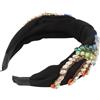 Alipis Cerchietto per Chioma Retro Stile Elegante Strass Nero, Accessorio per Chioma Donna Facile da Indossare per Feste e Matrimoni
