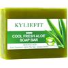 AILKE BOOST LUSTER Saponetta fresca e naturale all'aloe, schiarente, pulisce profondamente la pelle, sblocca i pori, riduce acne, brufoli, macchie scure, vegano, sapone idratante per una pelle liscia e setosa, 200 g