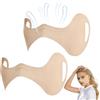 CHENNAN 2 toppe per crema solare per il contorno occhi, maschera facciale leggera, traspirante e protegge dal sole, con orecchini, per sport all'aperto e vacanze (colore della pelle)