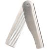 Generic Pettine per capelli e barba, in acciaio, spazzola tascabile per capelli, spazzola per capelli solleva i baffi, spazzola portatile per uomini, piastra per capelli per toelettatura e styling