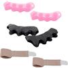 REQAG 2 Paia divaricatore ortopedico per le dita dei piedi Con un paio di adesivi per le dita per prevenire alluce valgo e dita ad artiglio unisex in silicone softgel morbido senza BPA