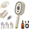 Generico Electric Spray & Massage Hair Brush, Electric Spray Air Cushion Massage Comb, Self-Cleaning Anti-Tangle Steam Massage Comb, Anti-Frizz Hydrating Hair Brush for Dry Frizzy, Damaged Hair (White)