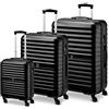 Modo by Roncato Venus Set 3 Trolley, Unisex - Adulto, Nero, L + M +C