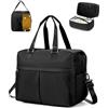 HYC00 Bagaglio a Mano 45x36x20 Easyjet Borsone da Viaggio Donna Borsa da Cabina Grande Borsone Parto Ospedale Mamma Impermeabile Borsa Piscina Sportiva Travel Duffel Bag Gym Tote,B02-Nero