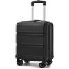KONO Trolley Bagaglio a Mano e Valigia Cabina 45x36x20 cm, ABS+PC, Conforme EasyJet (Nero, 16)
