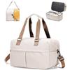 HYC00 Bagaglio a Mano 40x20x25 Ryanair Wizzair Borsone da Viaggio Donna Espandibile Borsa da Cabina Borsone Parto Ospedale Impermeabile Borsa Piscina Sportiva Travel Duffel Bag,A01-Beige Marrone