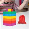 Cubo colorato in legno, giocattolo matematico per bambini e bambine, per