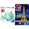 Ravensburger World Globe on a V-Stand 3D Jigsaw Puzzle & Eiffel Tower 3D Jigsaw