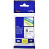 Brother TZE111 Nastro Laminato / 6 mm/Nero/Bianco