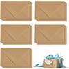 TECHZOCO Buste colorate, piccole buste, mini buste, ideali per matrimoni, biglietti di compleanno, Natale, inviti, San Valentino, dimensioni 75 x 120 mm, colore Kraft, confezione da 15 pezzi