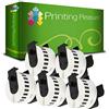 Printing Pleasure 5 x DK22225 Etichette adesive continuo compatibile per Brother P-Touch QL-500 QL-500BW QL-550 QL-570 QL-700 QL-720NW QL-800 QL-810W QL-820NWB QL-1050 QL-1100 QL-1110NWB | 38mm x 30.48m | Bianco