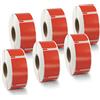 BETCKEY - 6 Rotoli 11355 Etichette Colorate(Rosso) Compatibile con DYMO S0722550, 19mm x 51mm, 3000 Etichette di Ritorno Utilizzo per LabelWriter 450 4XL NON per 550 o 5XL
