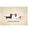 Edition Seidel Biglietto di auguri per matrimonio con busta in carta Kraft, biglietto di auguri per matrimonio Just Married Wedding Cani Bassotto (H505 SW024)