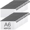 ASelected 40 Pezzi, Buste con Zip A6, Buste Portadocumenti A6, Cartelline Portadocumenti, Cerniera Nera, Rete Trasparente, PVC Impermeabile per Documenti e Ricevute
