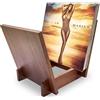Honygebia Porta Dischi in Legno Massello - Supporto per Vinili in Sapele, Rack a V per Esposizione e Archivio, Ideale per Conservare una Collezione di 40 LP Premium