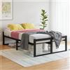 VECOCHO Letto da 120 x 200 cm, struttura letto 120 x 200 cm, con rete a doghe in metallo, 120 x 200 cm, con vano portaoggetti alto 32 cm, letto per gli ospiti, letto matrimoniale, letto matrimoniale