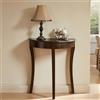 TUPAFJU Moderno tavolo da consolle a mezzaluna, tavolino decorativo semicircolare, tavolino stretto per ingresso, ingresso principale, corridoio, soggiorno(Walnut)