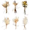 Hoxfly 6PCS Mini Fiore Seccato Bouquet Fiori, Fiori Secchi Naturali, Veri Petali e Foglie Pressati per Resina, Fiori Secchi Decorativi per Casa Giardino Feste Ufficio per Fai da Te