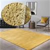 VIMODA Tappeto a pelo corto, tinta unita, ultra morbido, per soggiorno, cameretta dei bambini, camera da letto, colore: giallo, dimensioni: 120 x 170 cm