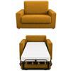 Baldiflex - Divano Letto 2 Posti con Materasso Piazza e Mezzo 120x190 cm Ortopedico, Maragià, Prontoletto RICHIUDIBILE con Rivestimento SFODERABILE e Lavabile, Mango