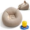 Keltorio Pouf gonfiabile, poltrona gonfiabile, divano gonfiabile con pompa ad aria, divano da spiaggia, impermeabile gonfiabile, per viaggi, campeggio, piscina, spiaggia