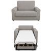 Baldiflex - Divano Letto 2 in 1 con Materasso Singolo 70x190 cm Ortopedico, Maragià, Prontoletto RICHIUDIBILE 1 Posto con Rivestimento SFODERABILE e Lavabile, Grigio Chiaro