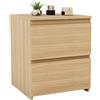 Vida Designs Denver - Comodino grande con 2 cassetti, per camera da letto, moderno, 48 x 39,5 x 39,5 cm (altezza x larghezza x profondità) (pino)