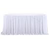 WWQQKJ Gonna da Tavolo in Tulle, Garza da scrivania in Tulle Fluffy Romantico per Torte, Compleanni, Battesimi, tavoli di Nozze, Decorazione di Natale(Bianco,6FT/183x77cm)