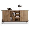 Mobili Fiver, Madia Olivia con 2 ante (167x40,3x81,7 cm), Rovere Rustico, 167 cmx40.3 cmx81.7 cm, NF, Credenza Soggiorno Moderna, Made in Italy