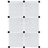 Yuenfong - Armadio organizer fai da te, sistema di scaffalature in plastica per vestiti, scarpe, giocattoli e libri, 6 scatole, colore bianco